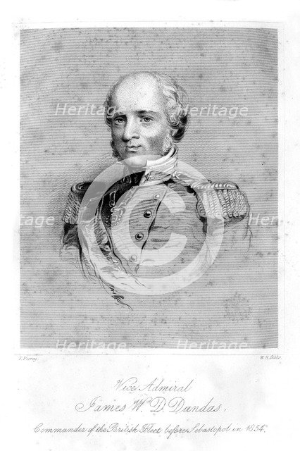 Sir James Whitley Deans Dundas (1785-1862), British admiral, 1855.Artist: W H Gibbs