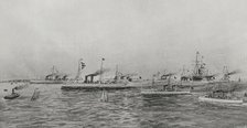 Spanish-American War (1898): destroyers and torpedo boats destined for the island of Cuba, 1898.  Creator: Enrique Laporta Valor.