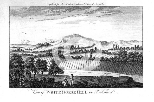 White Horse Hill, Berkshire, late 18th century. Artist: Unknown