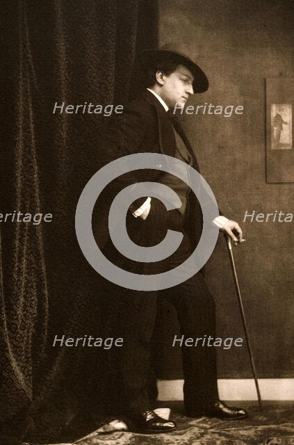 Portrait of Sacha Guitry (1885-1957) , c. 1905. Creator: Gerschel, Charles (1871-1948).