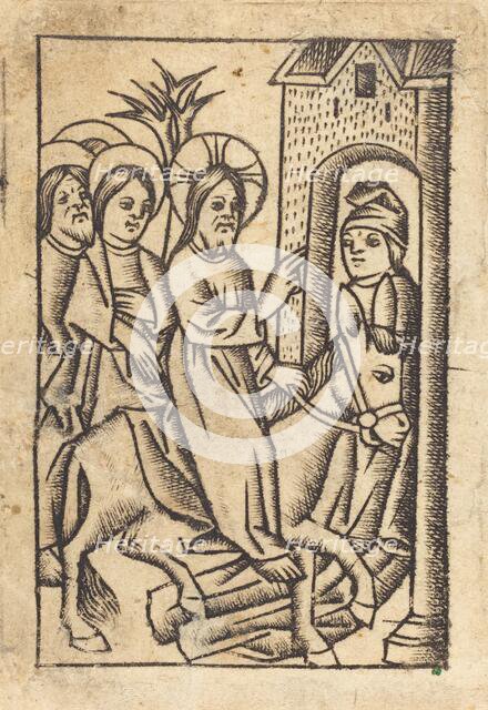 Christ's Entry into Jerusalem [left], c. 1450/1460. Creator: Master of St. Erasmus.