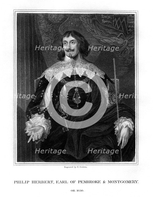 Philip Herbert, 4th Earl of Pembroke, courtier and politician, (1828).Artist: E Scriven
