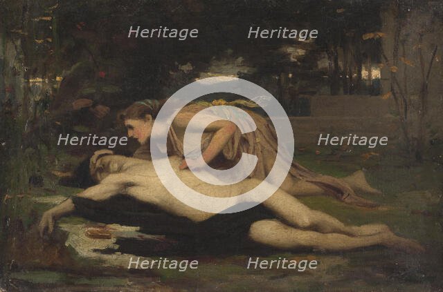 Pyrame et Thisbé, c.1875. Creator: Franois Alfred Delobbe.