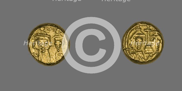 Solidus (Coin) of Tiberius II Constantinus, 578-582. Creator: Unknown.