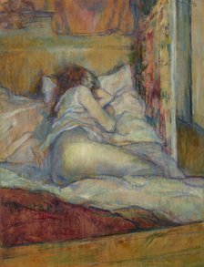 Au lit (In bed), 1898. Creator: Toulouse-Lautrec, Henri, de (1864-1901).