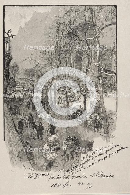 Les Boulevards, près de la Porte St. Denis . Creator: Auguste Louis Lepère (French, 1849-1918).