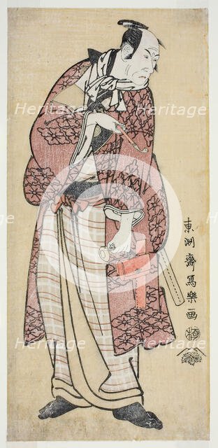 The Actor Matsumoto Koshiro IV as the Wealthy Bumpkin from Yamato, Actually Mag..., 1794 (Kansei 6). Creator: Toshusai Sharaku.