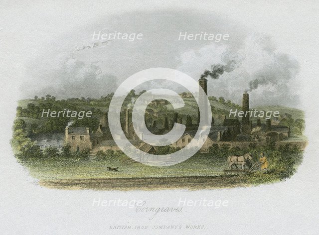 British Iron Company's Works at Corngraves, near Halesowen, West Midlands, c1835. Artist: Unknown
