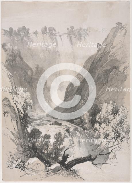 Sketches at Home and Abroad: Falls of Terni, 1830. Creator: James Duffield Harding (British, 1798-1863); Charles Tilt, Fleet Street, London.