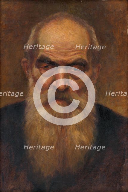 Head study of an old man with a beard, 1920-1923. Creator: Ladislav Treskon.