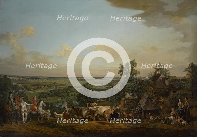 View of Wilanów meadows, 1775. Creator: Bellotto, Bernardo (1720-1780).