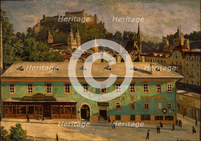 The Mozart House in Salzburg, 1920. Creator: Hayd, Karl (1882-1945).