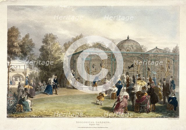 Zoological Gardens, Regent's Park, London, 1835. Artist: George Scharf