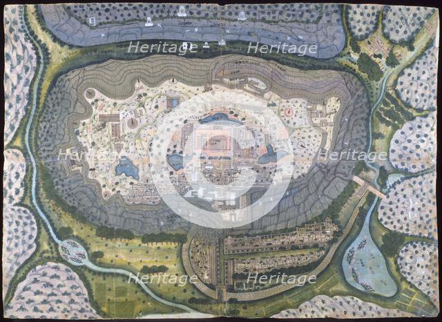 Fortified City of Ranthambhor, ca. 1810-18. Creator: Generation of Bagta (active ca. 1761-1814).