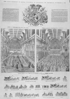 The Guildhall Civic Banquet for Queen Victoria held on 9 November 1837. Artist: Anon