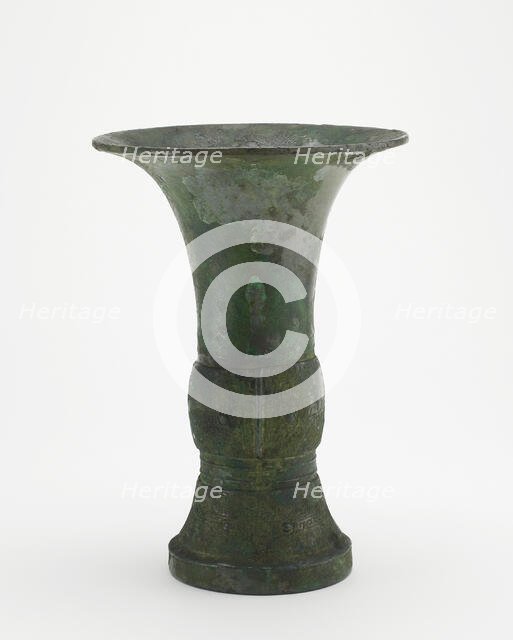 Ritual wine cup (gu), Late Shang dynasty, ca. 1200-1100 BCE. Creator: Unknown.