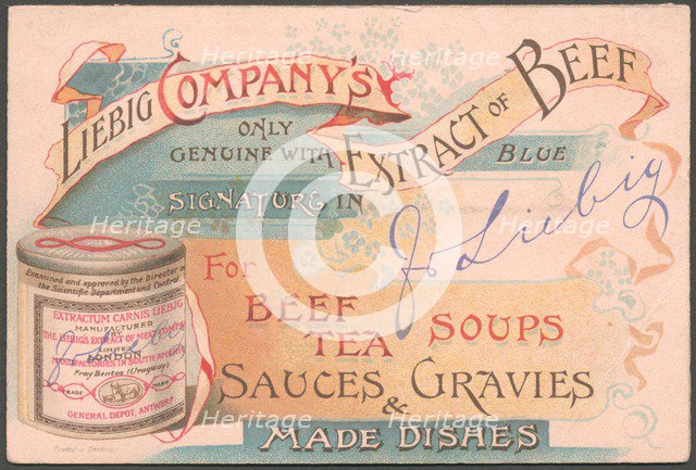 Liebig Company Meat extract, 1880s. Artist: Unknown