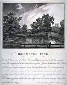 Rosamond's Pond, St James's Park, Westminster, London, 1791. Artist: Anon