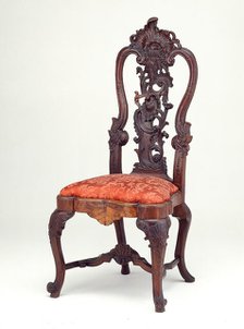 Side Chair, Portugal, c. 1745/55. Creator: Abraham Roentgen.