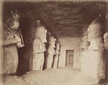 Great Hall of the Interior of the Great Temple of Ramesses II at Abu Simbel, c1869. Creator: Anon.