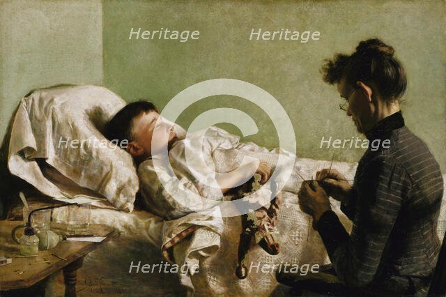 The Sick Child, 1893. Creator: John Bond Francisco.