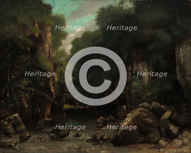 The Valley of Les Puits-Noir, 1868. Creator: Gustave Courbet.