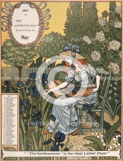 "The Gentlewoman" Calendar for May 1897. Creator: Unknown.