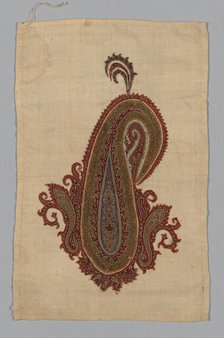 Fragment (From a Shawl), India, c. 1835. Creator: Unknown.