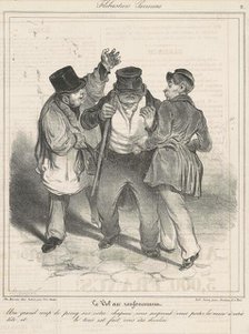 Le vol au renfoncement, 19th century. Creator: Honore Daumier.