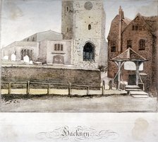 View of the Church of St John at Hackney, London, c1795. Artist: Anon