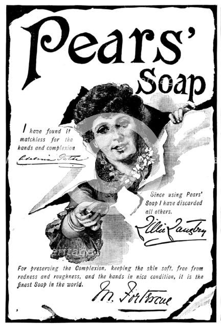 Advertisement for Pears’ Soap, 1890. Creator: Unknown.