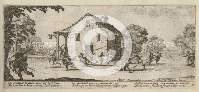 The Miseries and Misfortunes of War, folio 4: Scene of Pillage, 1633.