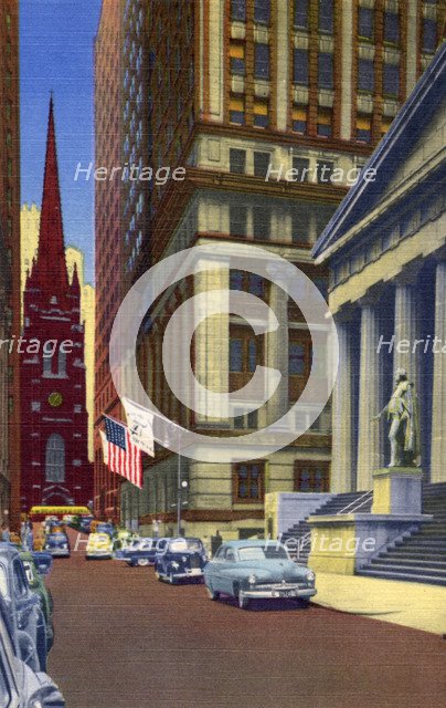 Wall Street, New York City, New York, USA, 1951. Artist: Unknown