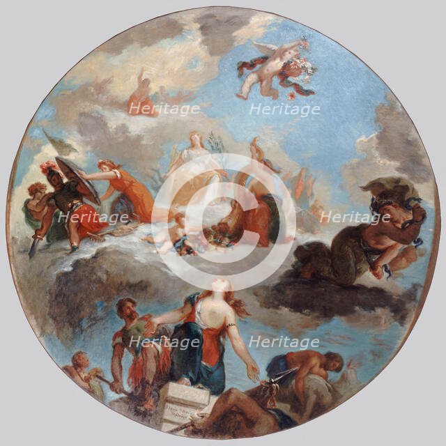 Peace comes to console men and bring them Abundance, before 1871. Creator: Raimundo de Madrazo y Garreta.