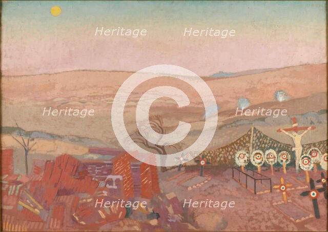 Benay Cemetery, near Saint-Quentin, 1917. Creator: Denis, Maurice (1870-1943).