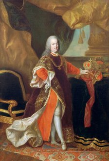 Portrait of Emperor Francis I of Austria (1708-1765). Artist: Maron, Anton von (1733-1808)