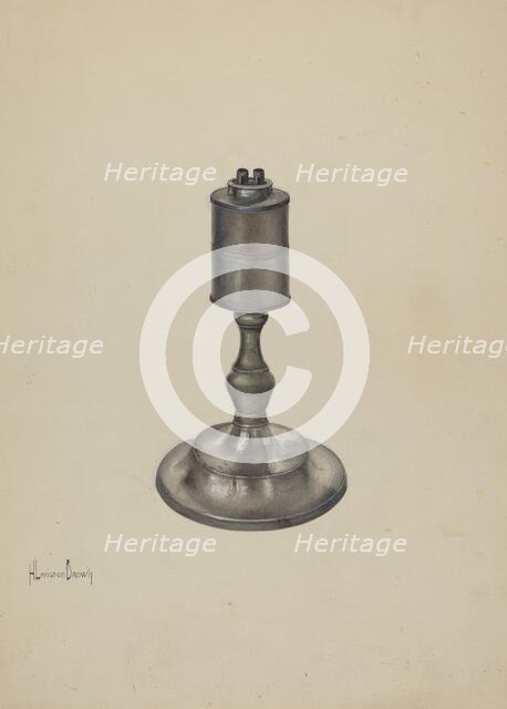 Lamp, c. 1937. Creator: H. Langden Brown.