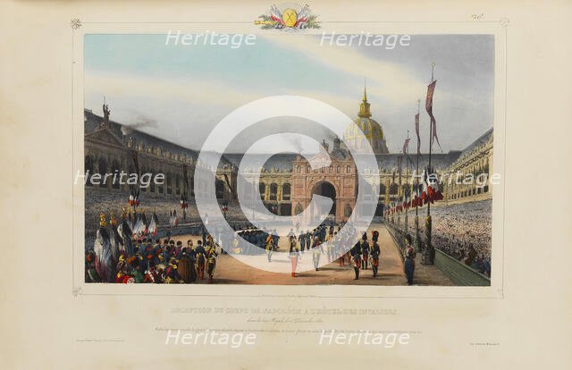 Repatriation of Napoleon's body from the island of St. Helena to Paris and his burial, 1840. Creator: Arnout, Louis Jules (1814-1868).