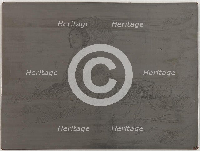 En Plein Soleil. Uncancelled plate from Twelve Etchings from Nature (The French Set), 1858. Creator: James Abbott McNeill Whistler.