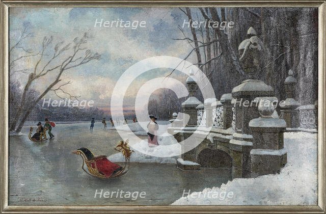 Ice Amusements at the Nymphenburg Palace Park, . Creator: Hirth du Frênes, Rudolf (1846-1916).