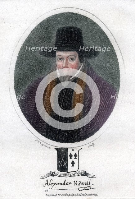 Alexander Nowell, English clergyman and theologian, (1819).Artist: J Chapman