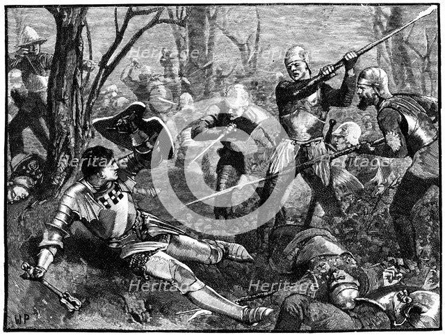 The death of Warwick the Kingmaker, 1471 (c1880). Artist: Unknown