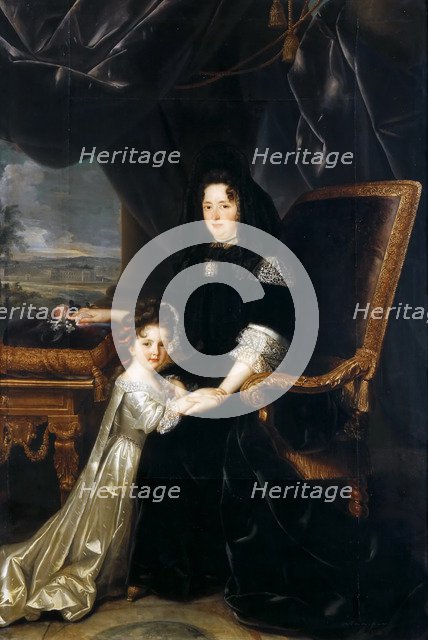 Françoise d'Aubigné, Marquise de Maintenon (1635-1719) with her niece. Artist: Elle, Louis Ferdinand, the Younger (1648-1717)