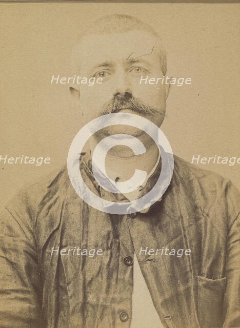 Leveillé. Louis. 37 ans, né le 7/7/57 à Cliche (Seine). Forgeron. Anarchiste. 7/7/94., 1894. Creator: Alphonse Bertillon.