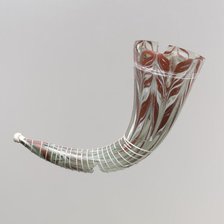 Glass Drinking Horn, Langobardic (?), 575-625. Creator: Unknown.