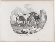 Horses of Auvergne, 1822. Creator: Theodore Gericault.