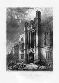 City of London School, London, 19th century.Artist: J Woods