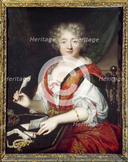 Portrait de femme écrivant, autrefois identifiée comme Mme de Sévigné, c1680. Creator: Ecole Francaise.