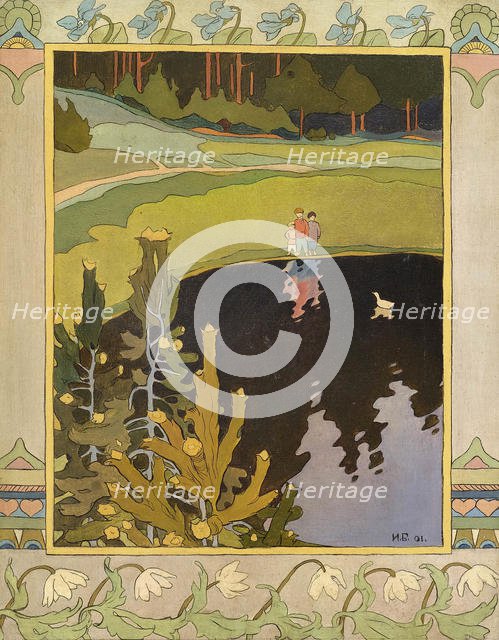 Illustration to the fairytale The White Duck, 1901. Creator: Bilibin, Ivan Yakovlevich (1876-1942).