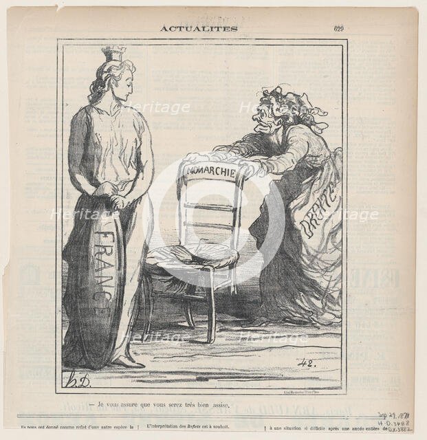 Je vous assure que vous serez très bien assise, 1871. Creator: Honore Daumier.